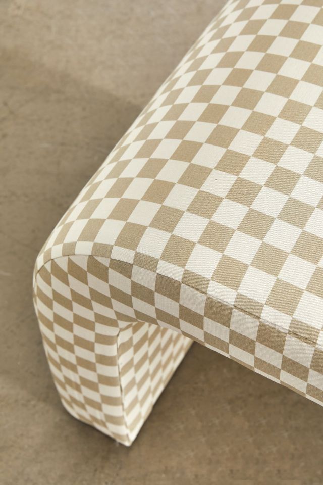 Sienna Curving Checkered Pattern Bench #4