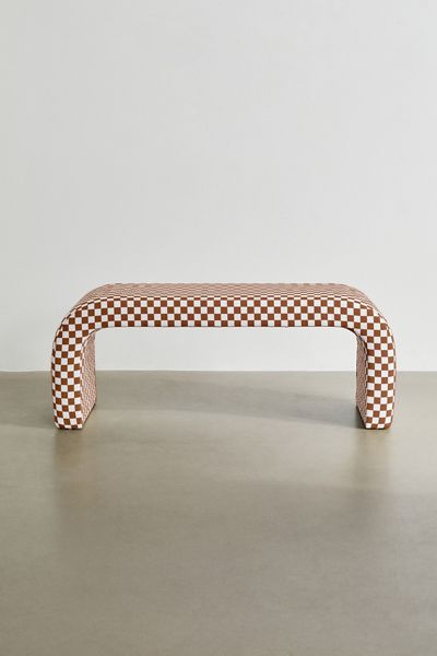 Sienna Curving Checkered Pattern Bench