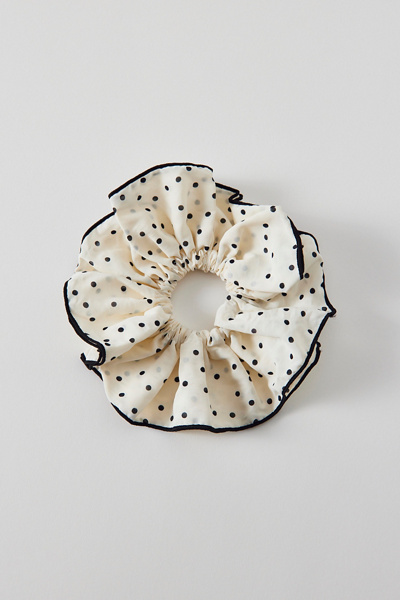 Ruffled Polka Dot Scrunchie