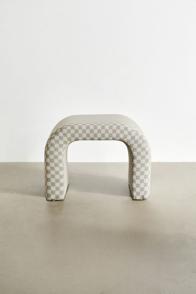 Sienna Curving Checkered Pattern Stool #1