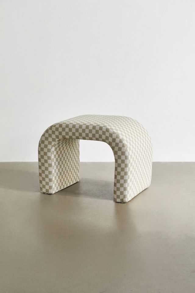 Sienna Curving Checkered Pattern Stool #2