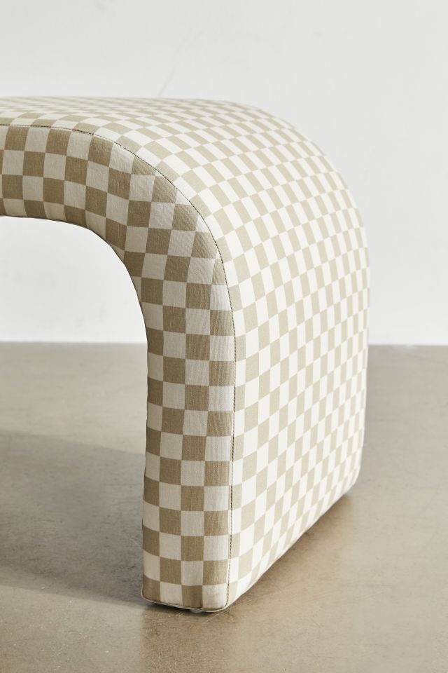 Sienna Curving Checkered Pattern Stool #3
