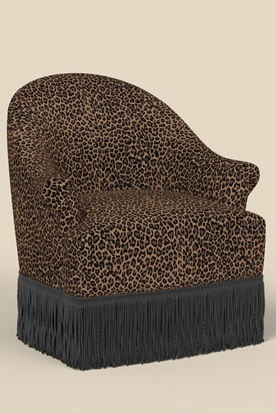 Josie Patterned Fringe Lounge Chair