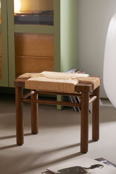 Urban Outfitters Shana Woven Stool In Brown At