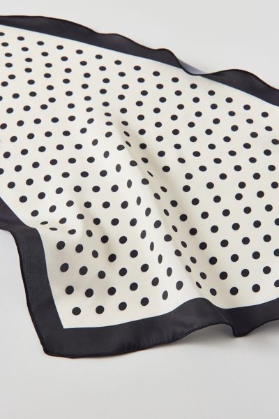 Polka Dot Satin Headscarf
