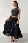 UO Harlow Cupro Asymmetrical One-Shoulder Crop Top