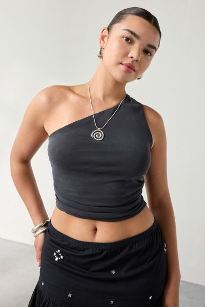 トップス [BOHEMIAN SEOUL] HOOKED ONE SHOULDER TOP BOHEMIAN SEOUL] HOOKED ONE SHOULDER TOP Cropped Off Shoulder