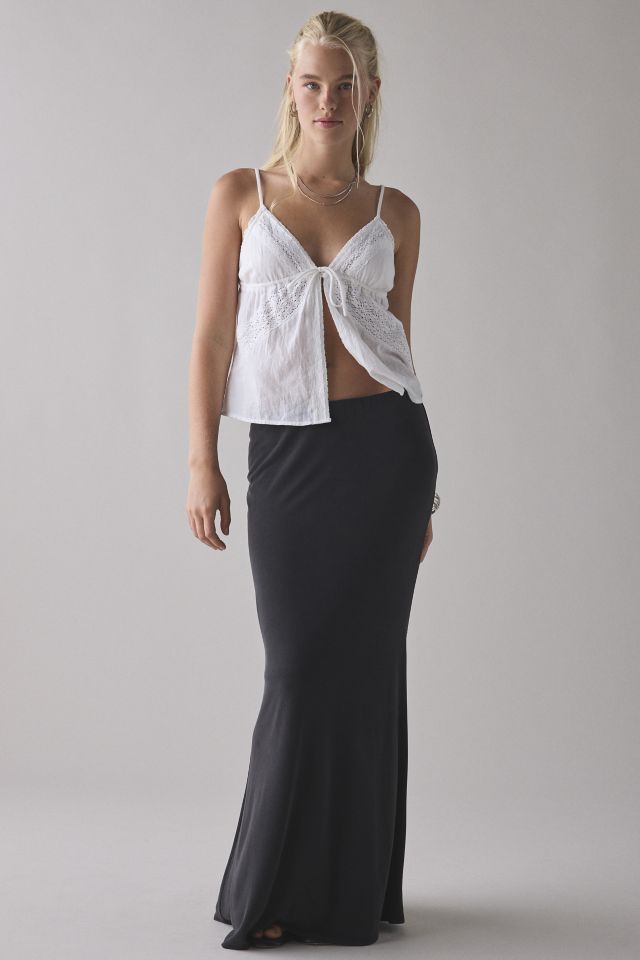 UO Harlow Cupro Low-Rise Maxi Skirt #3