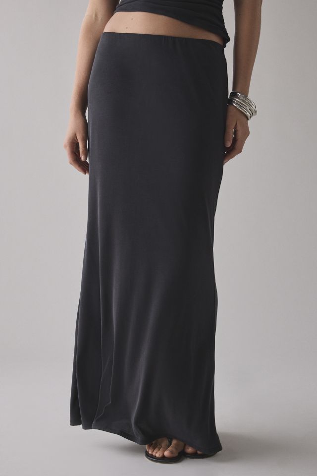 UO Harlow Cupro Low-Rise Maxi Skirt #4