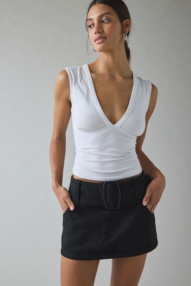 Silence + Noise Kate Belted Micro Mini Skort #3