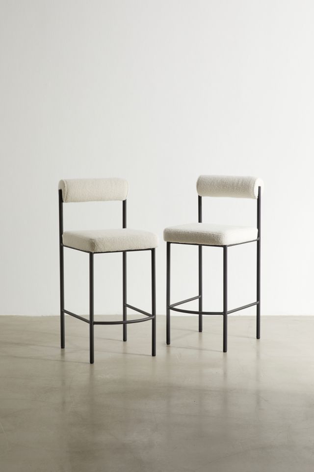 Liv Upholstered Boucle Counter Stool - Set Of 2 #5