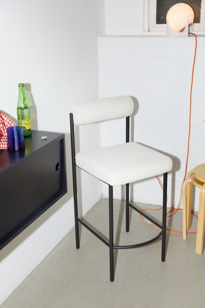 Liv Upholstered Boucle Counter Stool - Set Of 2