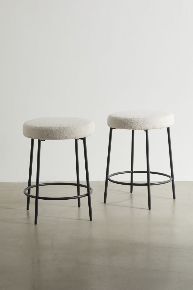 Biancac Upholstered Boucle Bar Stool - Set Of 2 #4