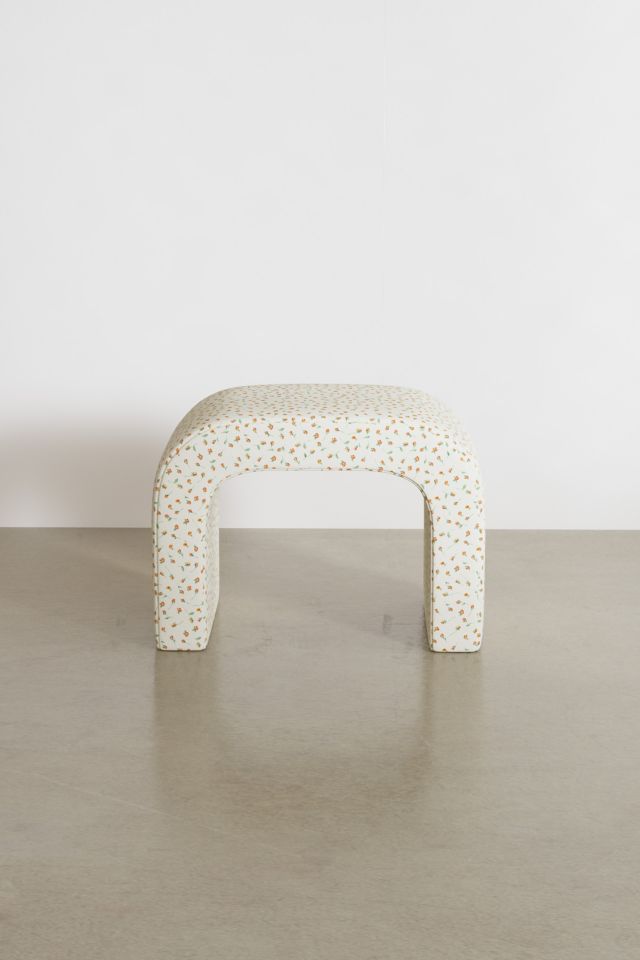 Hale Floral Patterned Curving Ottoman #1