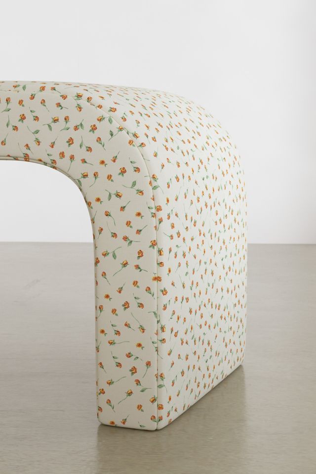 Hale Floral Patterned Curving Ottoman #2