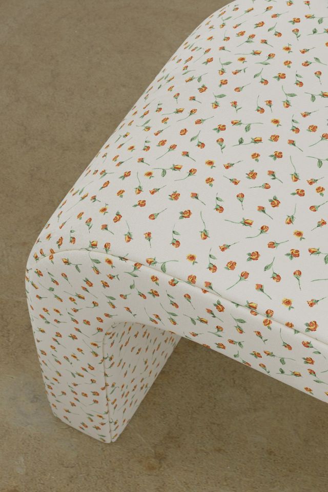 Hale Floral Patterned Curving Ottoman #3