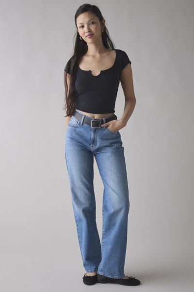 BDG Olive Stovepipe Mid-Rise Jean