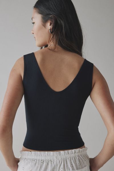 BDG Too Perfect V-Neck Cropped Tank Top