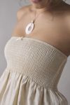 ReMADE By UO Made In LA EcoVero™ Linen Smocked Babydoll Tube Top