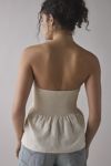 ReMADE By UO Made In LA EcoVero™ Linen Smocked Babydoll Tube Top