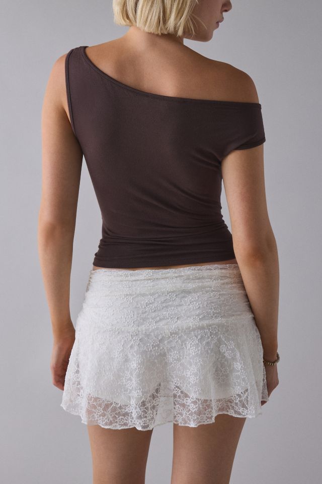 Kimchi Blue Josephina Sheer Lace Micro Mini Skort