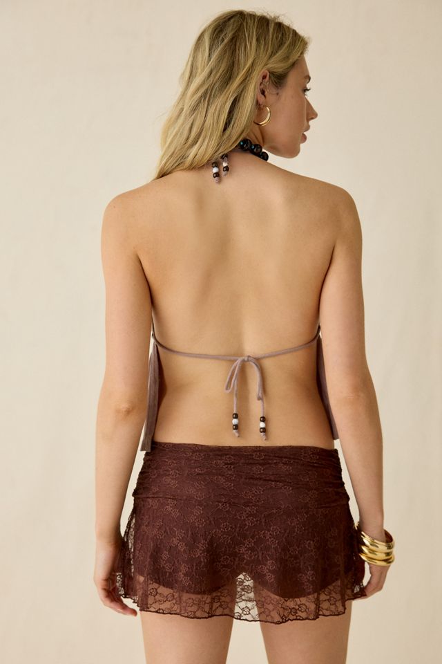 Kimchi Blue Josephina Sheer Lace Micro Mini Skort | Urban Outfitters