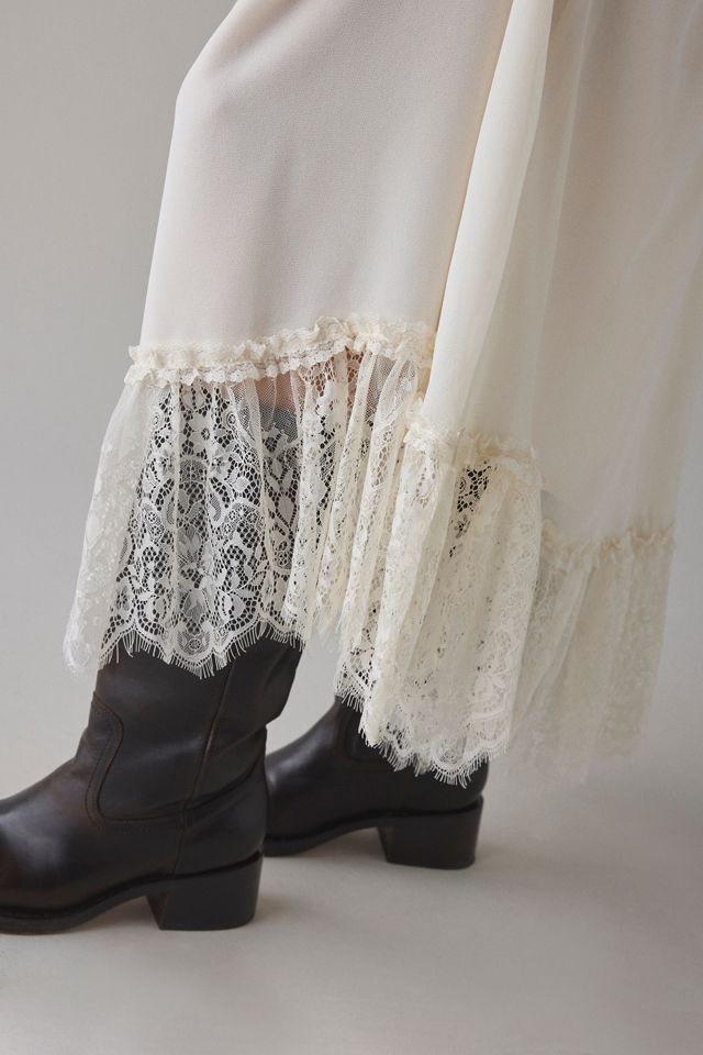 Kimchi Blue Shauna Low-Rise Semi-Sheer Lace Trim Maxi Skirt #3