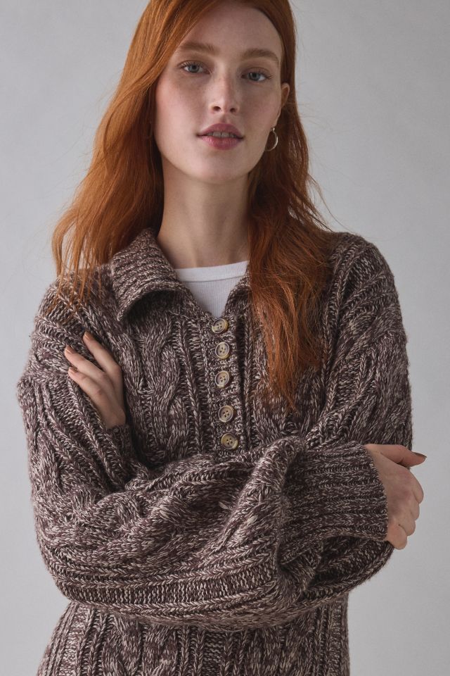 For Love & Lemons Nathalie Collared Cale Knit Romper #3