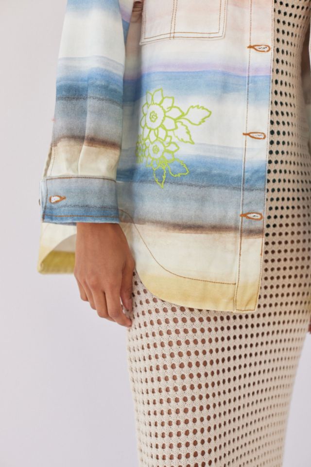 BDG Elissa Embroidered Shirt Jacket #2