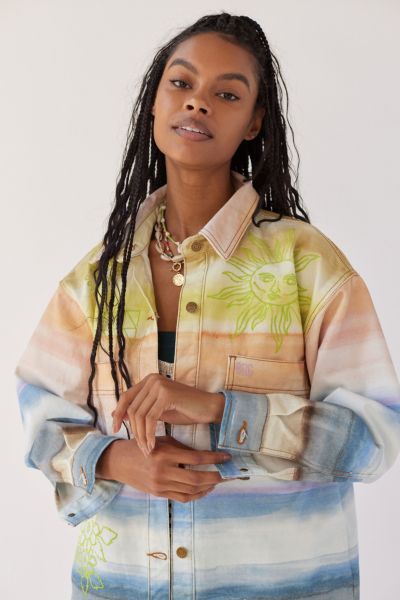 BDG Elissa Embroidered Shirt Jacket