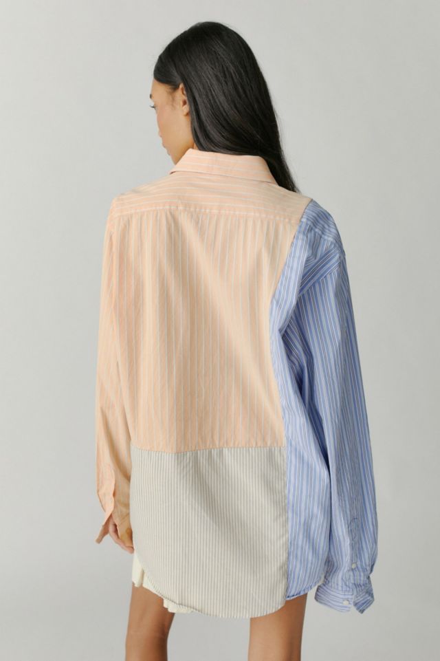 Urban Renewal Upcycled Tri-Splice Button-Down Shirt #1