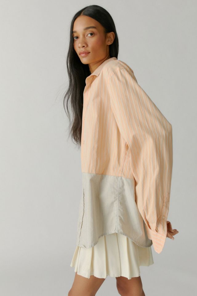 Urban Renewal Upcycled Tri-Splice Button-Down Shirt #2