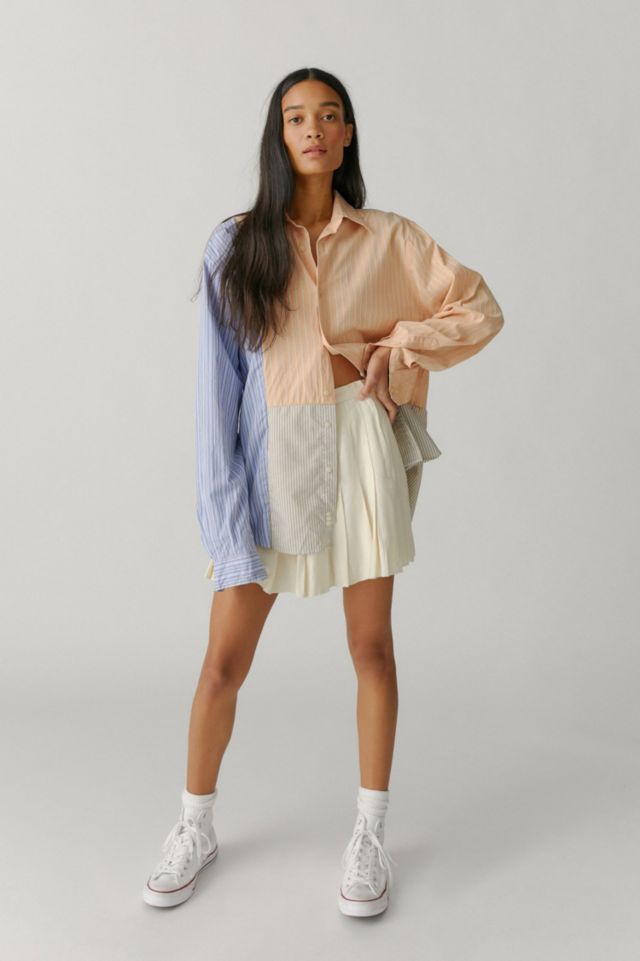 Urban Renewal Upcycled Tri-Splice Button-Down Shirt #3