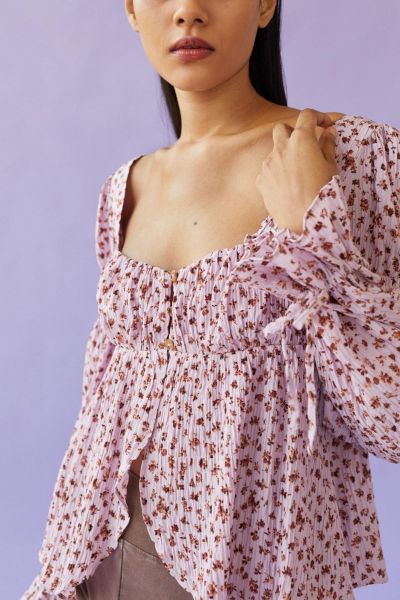 Allie Tie-Sleeve Blouse