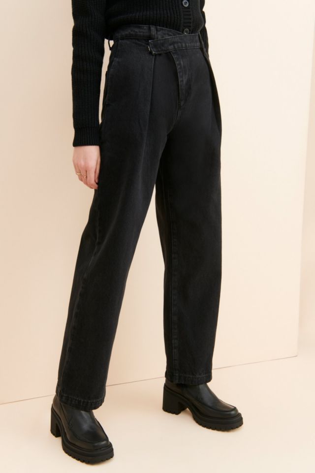 Grey Lab Wide Leg Wrap Waist Jeans #3