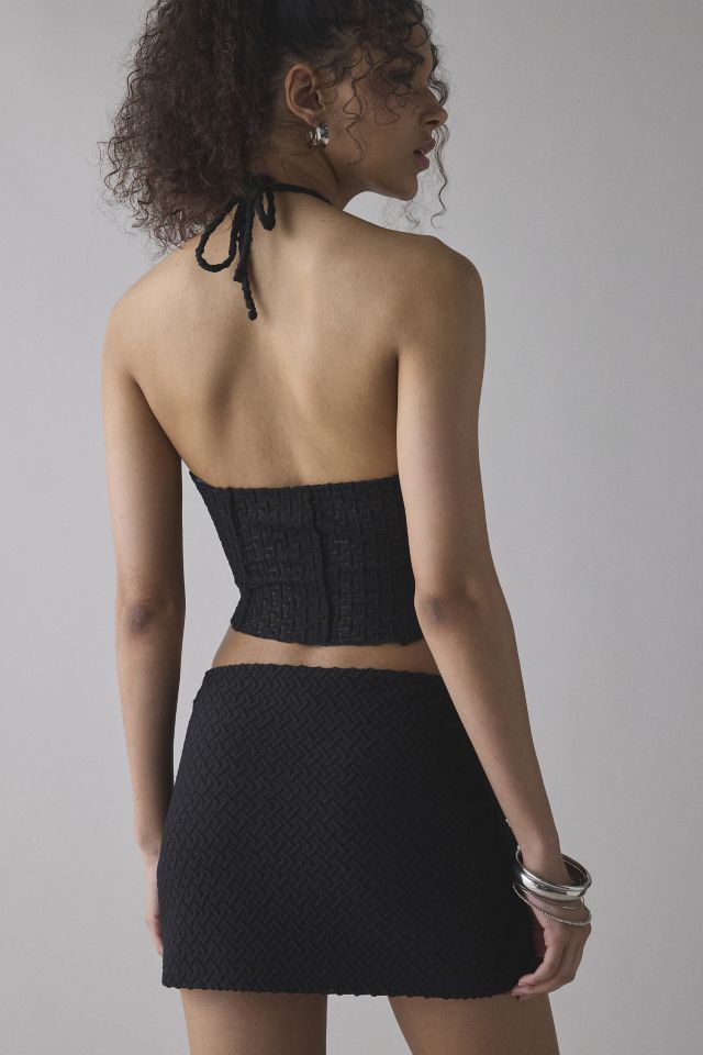 UO Cypress Textured Halter Top & Mini Skirt Set #3