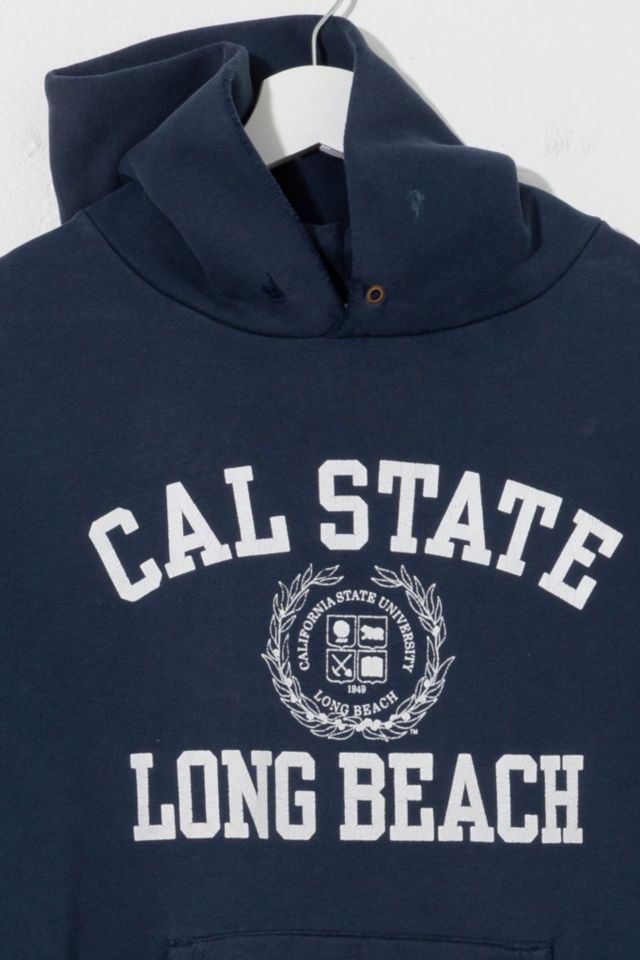 Vintage 1990s Distressed California State Long Beach Hoodie Sweatshirt #1