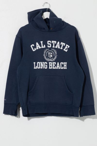 Vintage 1990s Distressed California State Long Beach Hoodie Sweatshirt