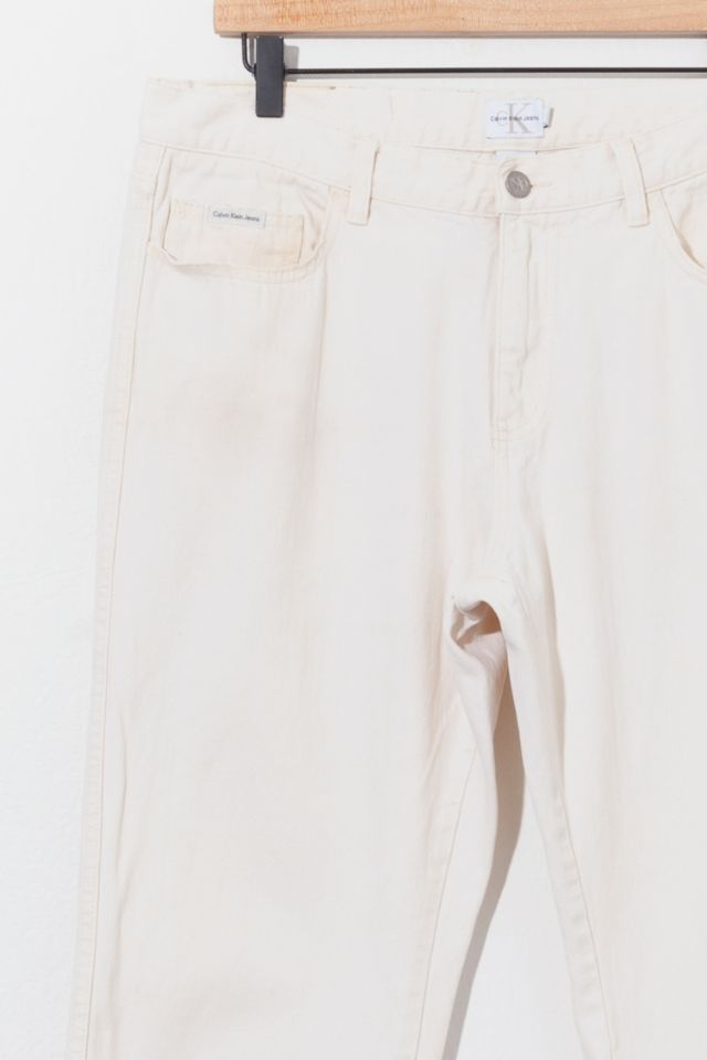 Vintage 1990s Calvin Klein Jeans White Denim Jeans #1