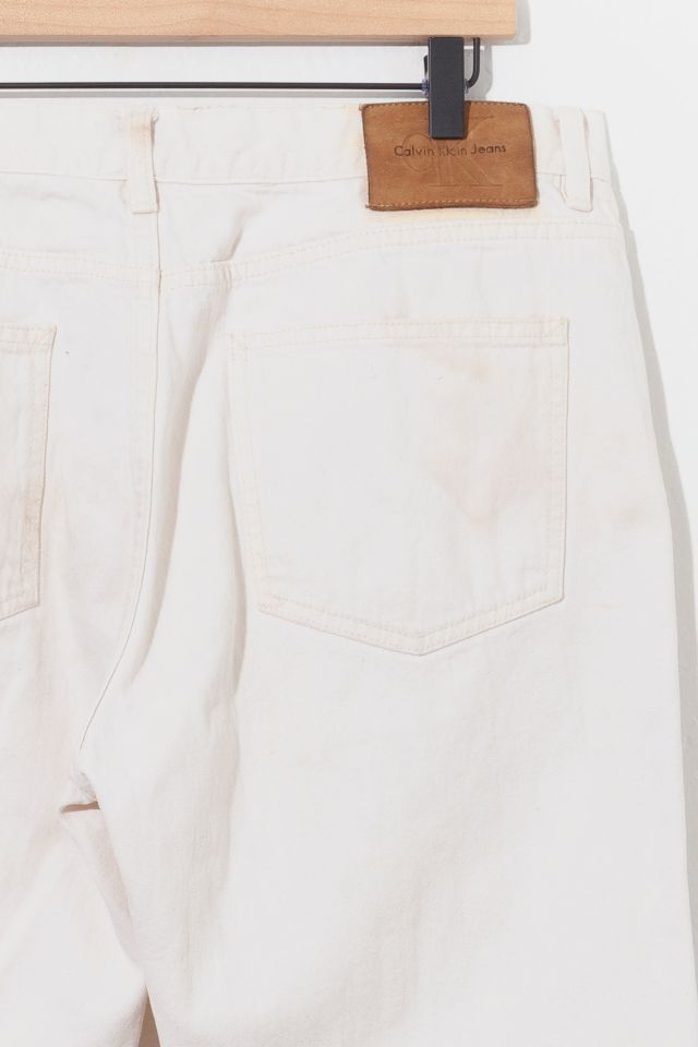 Vintage 1990s Calvin Klein Jeans White Denim Jeans #3