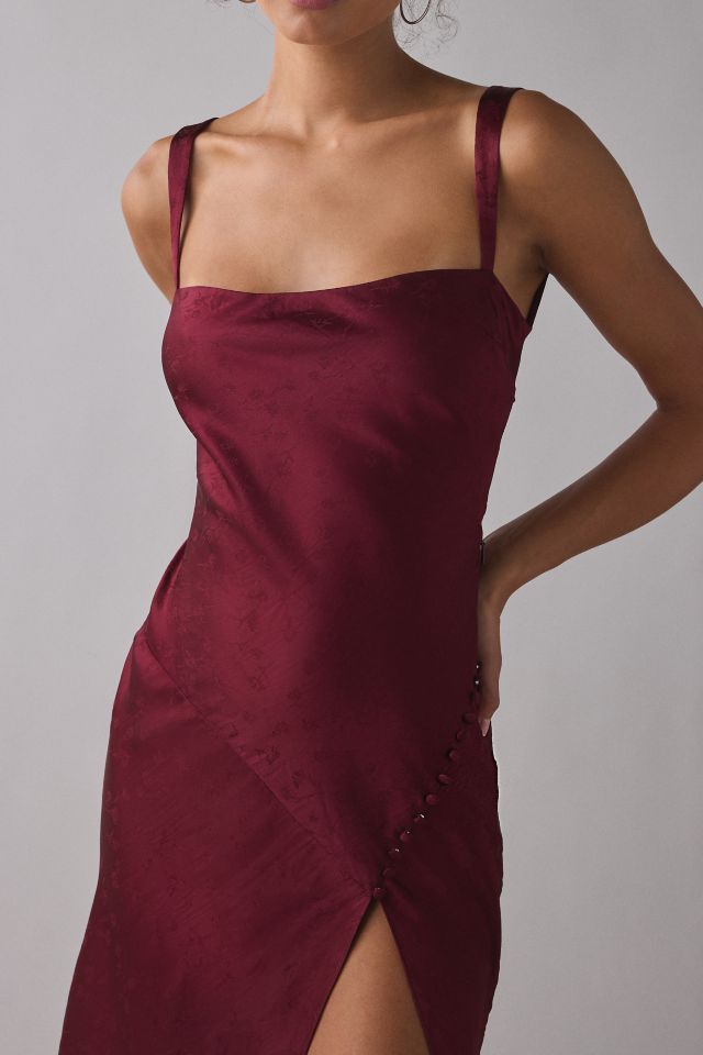 For Love & Lemons Carla Jacquard Open-Back Midi Dress #1