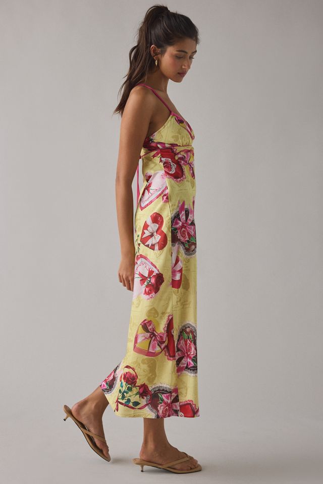 Kimchi Blue Slip It On Tie-Back Satin Midi Dress #2