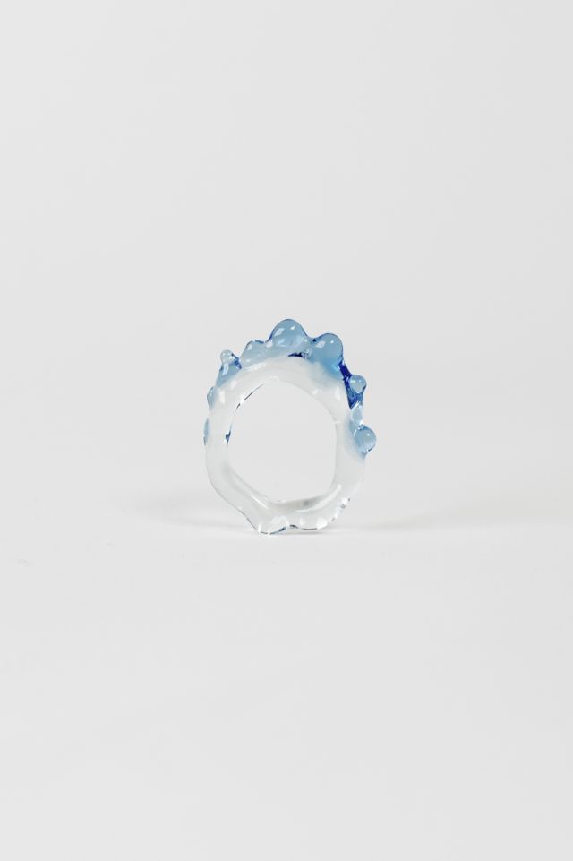 Rain and Rivers Handmade Two Tone Glass Ring #1
