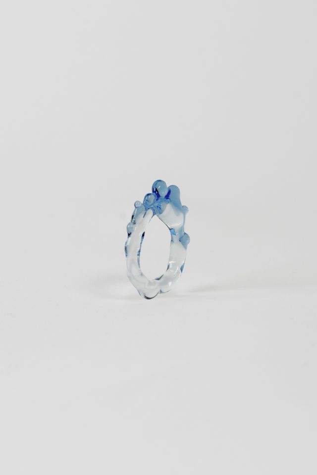 Rain and Rivers Handmade Two Tone Glass Ring #2