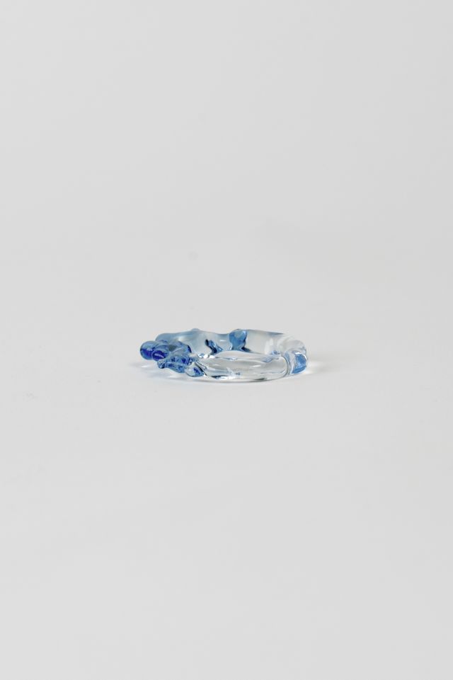 Rain and Rivers Handmade Two Tone Glass Ring #3