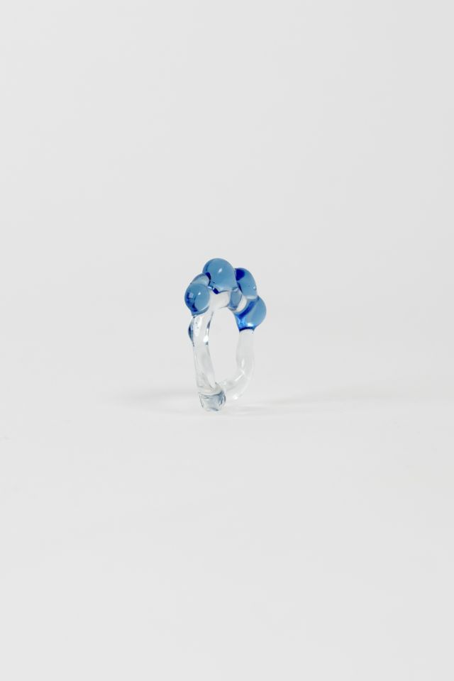 Rain and Rivers Handmade Bubble Glass Ring #2