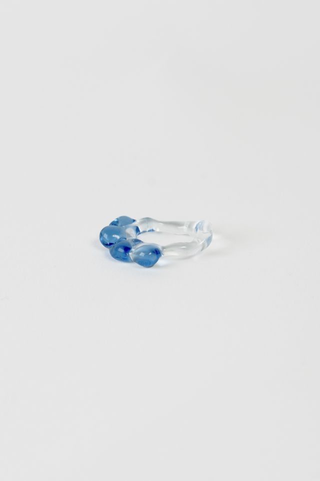 Rain and Rivers Handmade Bubble Glass Ring #3