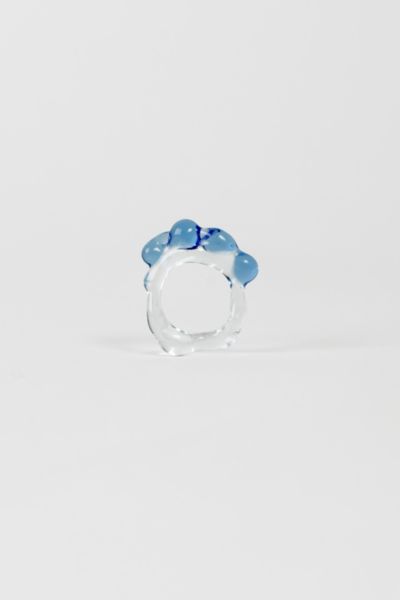 Rain and Rivers Handmade Bubble Glass Ring