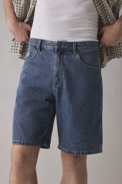 Worship Supplies Big Dawg Logorama Denim Short In Odyssey, Men's At Urban Outfitters In Blue