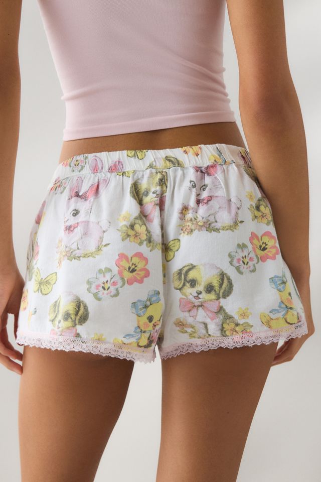 Out From Under Pillow Pretty Lace Trim Boxer Shorties #3